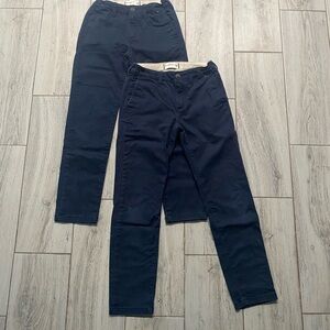 2 Pair Abercrombie Kids Chinos Navy Blue, Size 11/12